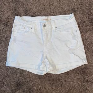 Levi’s White Jean Shorts